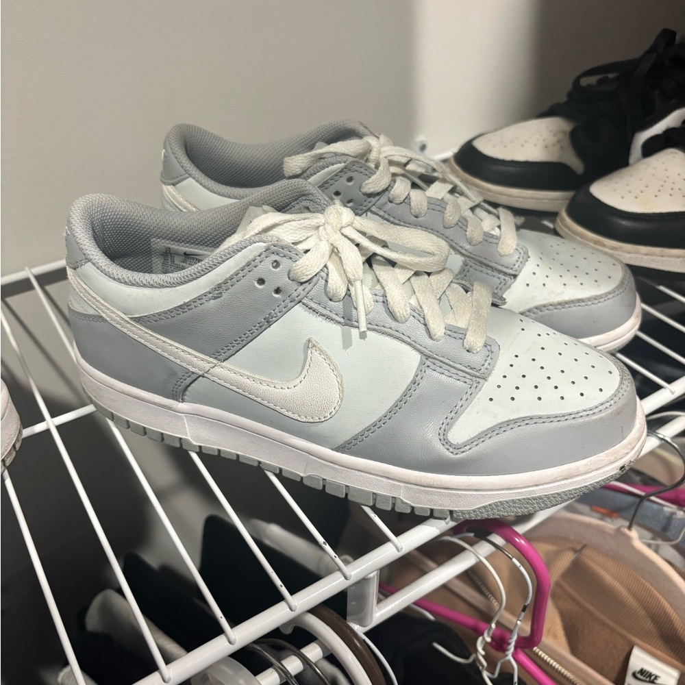 Gray and White Sneakers